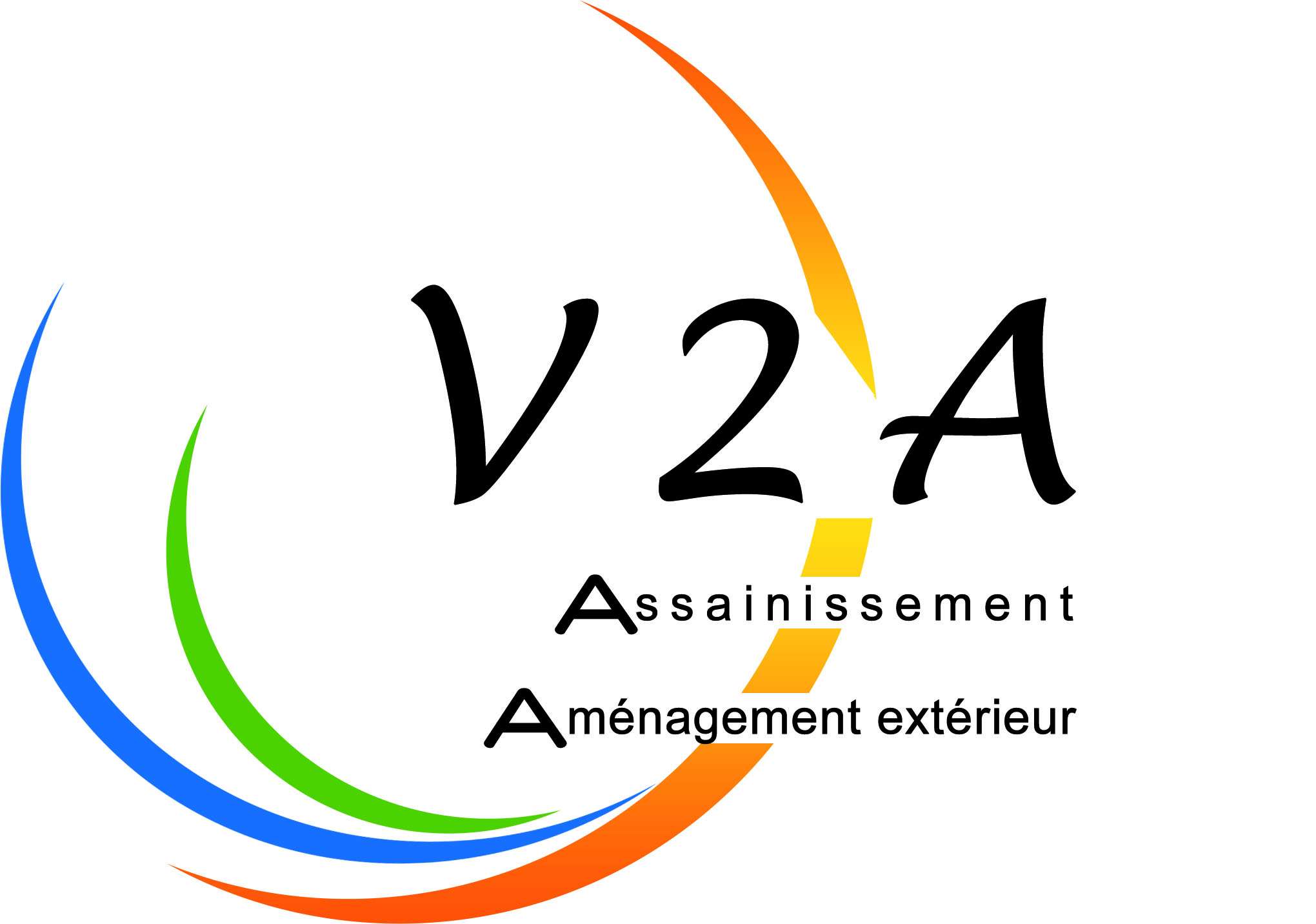 logo entreprise V2A assainissement aménagement extérieur